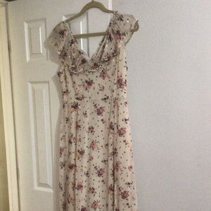 Francesca Floral Side Slit Maxi Dress